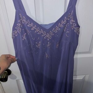 R&M Richards Lavender Gown with Beading
